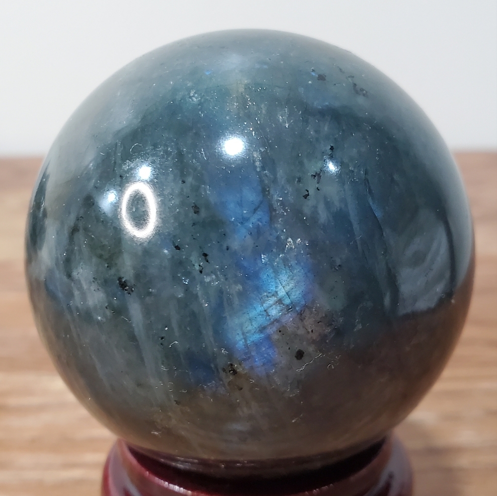 Labradorite Crystal Sphere 59mm - Picture 3 of 13